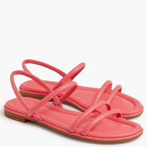 J. Crew Factory Tubular-Strap Sandals - Dark Coral